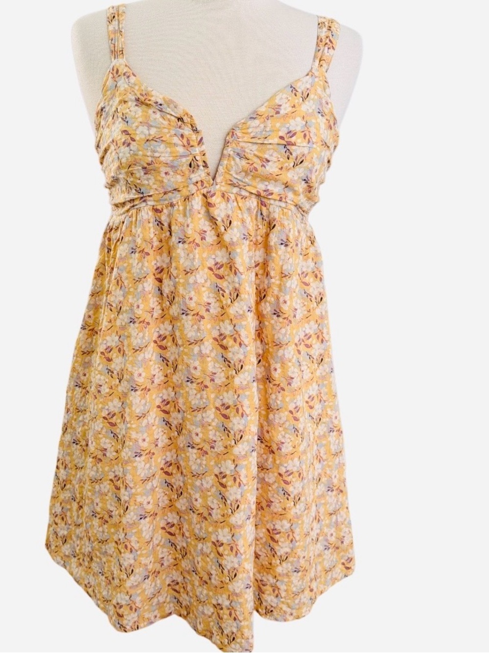 BECOOL-Yellow Floral Sundress